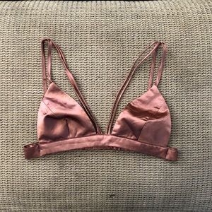 Mauve Pink Silk Bralette